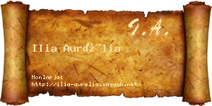 Ilia Aurélia névjegykártya